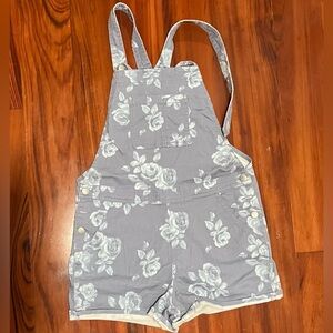 H&M Blue Floral Flowers Rose Romper Size 14+